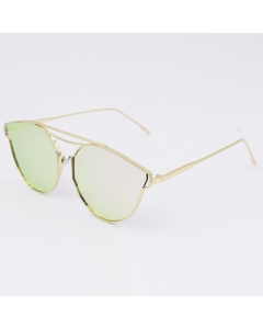 P2P Unisex Silver Frame Geometric Shape Sunglasses - 3579