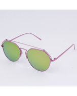 P2P Female Pink Frame Geometric Shape Sunglasses - 3524