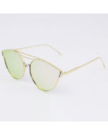 P2P Female Gold Frame Cateye Shape Sunglasses - 3597