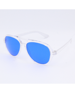 P2P Unisex Transperant Frame Aviator Shape Sunglasses - 1001